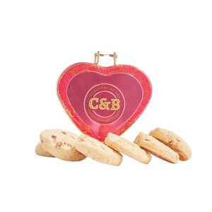 With Love Tin Strawberry And White Chocolate Biscuits 150g